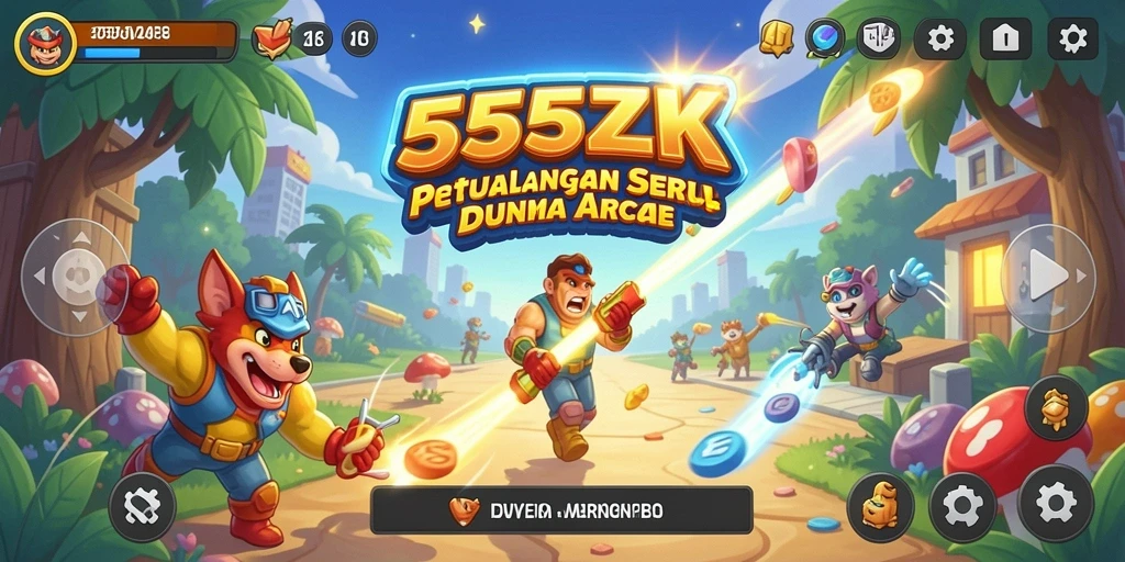 Tampilan gameplay seru dari 555ZK yang penuh aksi.