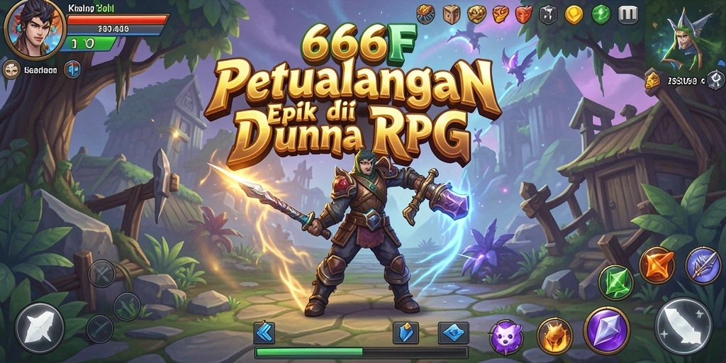 Tampilan permainan <strong>666F</strong> yang menakjubkan dengan grafis RPG yang mendetail.