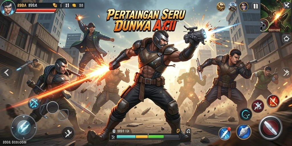 Screenshot 898A menampilkan aksi seru di medan pertempuran.