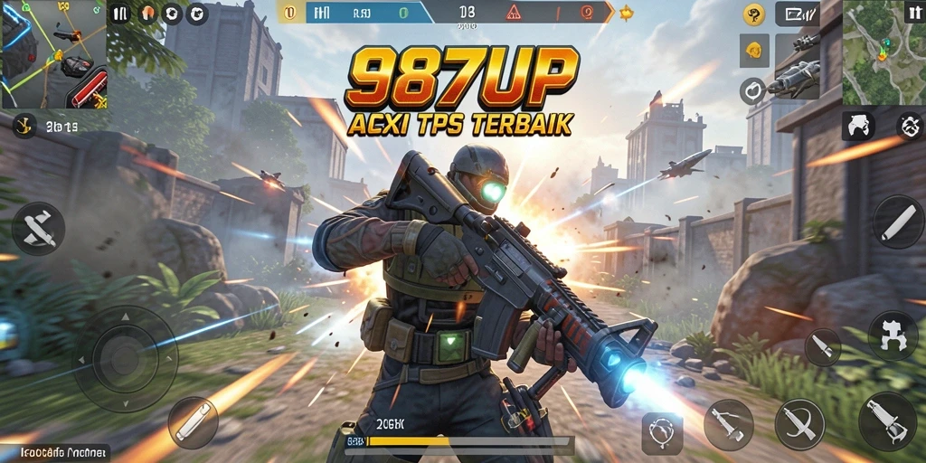 Tangkapan layar menunjukkan aksi seru dalam permainan TPS 987UP.