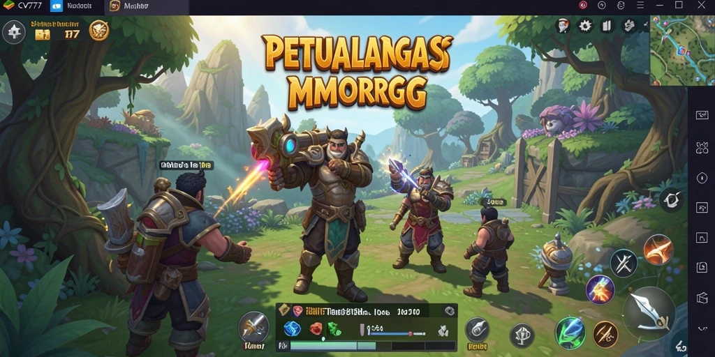 Tampilan gameplay epik dalam dunia fantasi CV777.