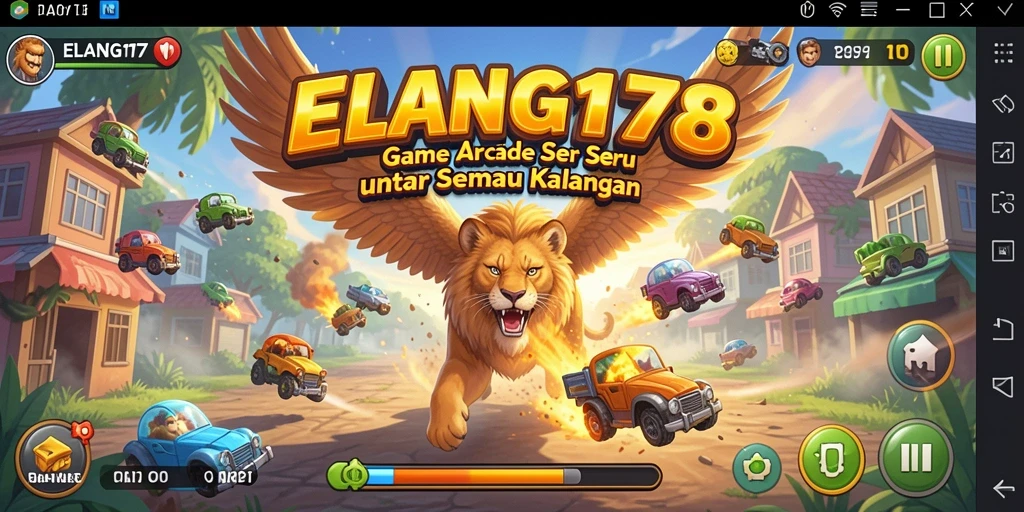 Tangkapan layar ELANG178 menampilkan aksi seru dalam gameplay Arcade.