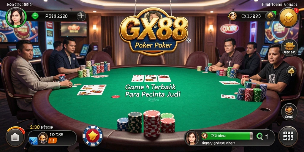 Tampilan gameplay Poker GX88 yang menarik dan kompetitif.