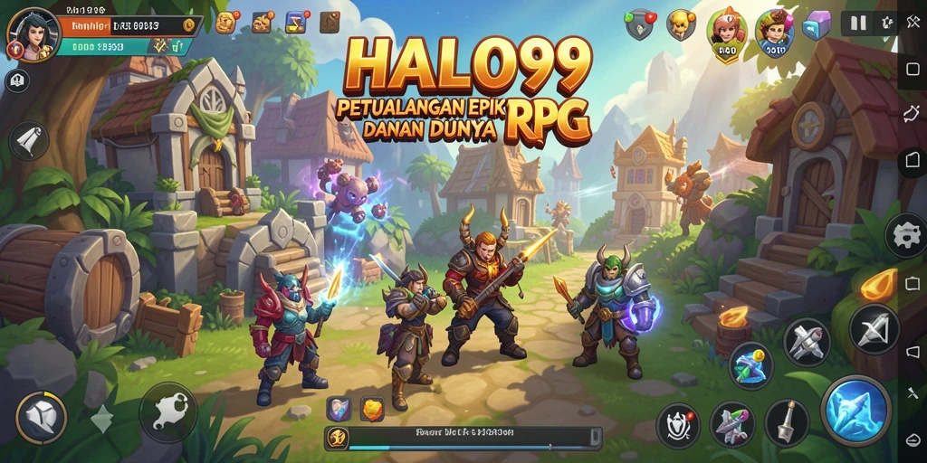 Tampilan gameplay menarik dari HALO99 yang memikat pemain RPG.