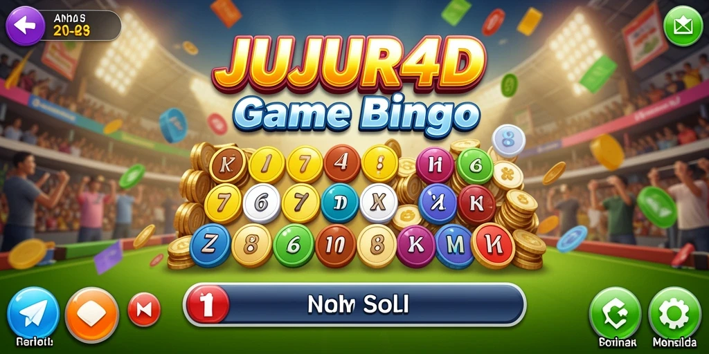 Tampilan gameplay seru dalam JUJUR4D dengan suasana Bingo.