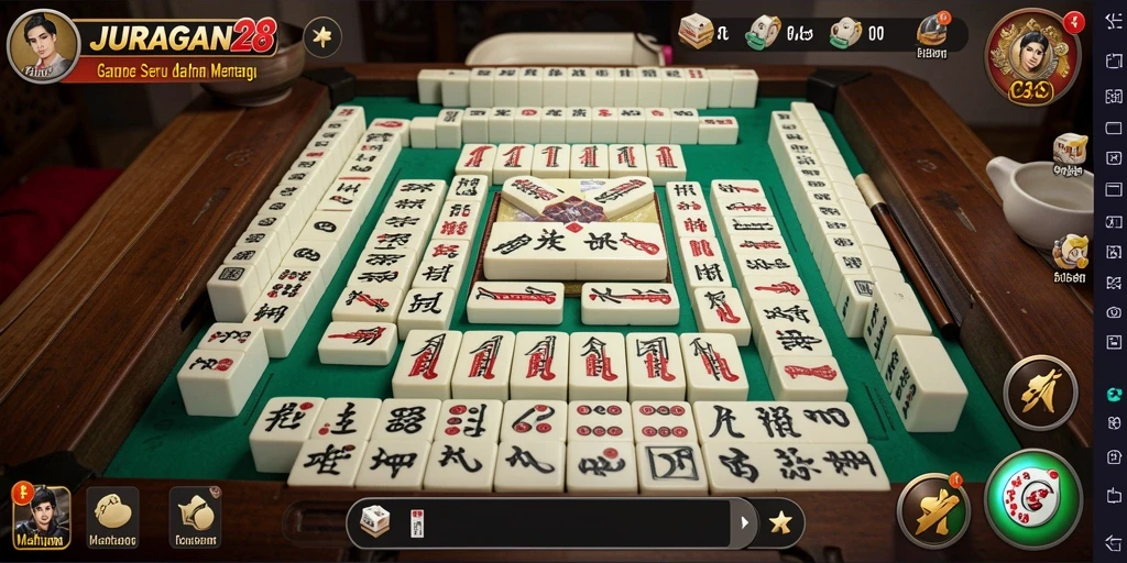 Screenshot gameplay JURAGAN28 yang menampilkan tantangan Mahjong seru.