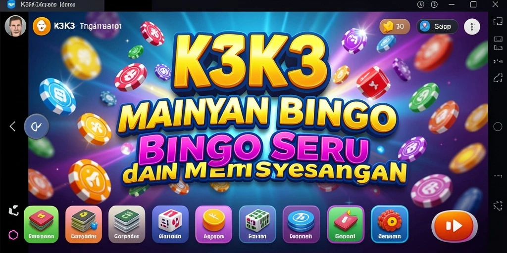 Tampilan gameplay K3K3 yang mengasyikkan saat bermain Bingo.