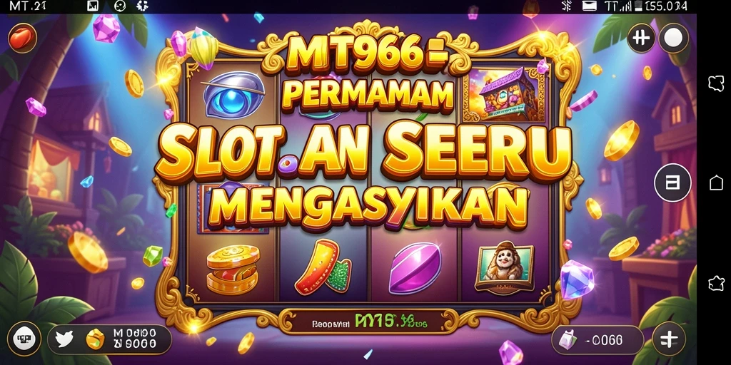 Tampilan gameplay MT966 menampilkan mesin Slot yang menarik dan penuh warna.
