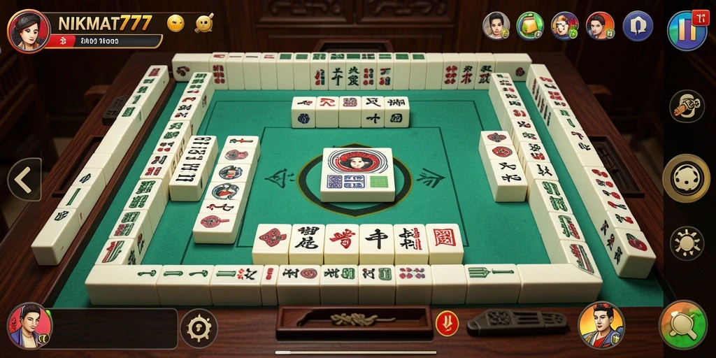 Tampilan permainan Mahjong yang menarik di NIKMAT777.