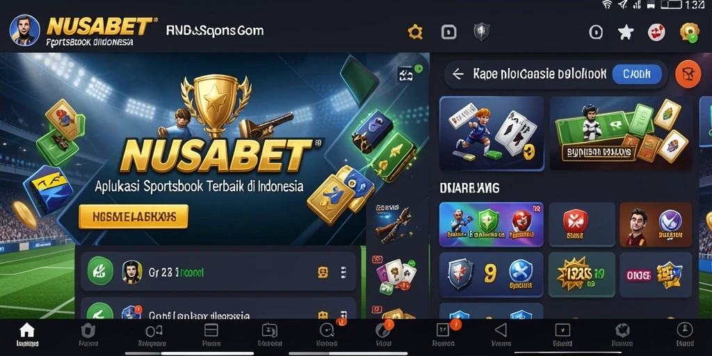 Screenshot NUSABET menampilkan antarmuka taruhan yang menarik dan informatif.