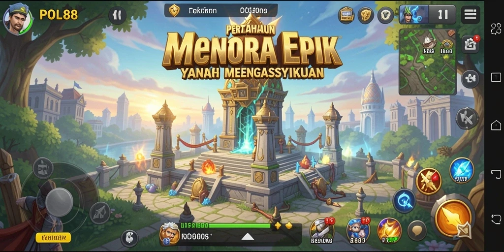 Tampilan gameplay POL88 yang menarik dalam pertarungan Tower Defense.