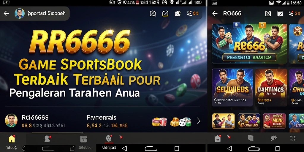Screenshot gameplay RR666 dengan tampilan taruhan olahraga yang menarik.