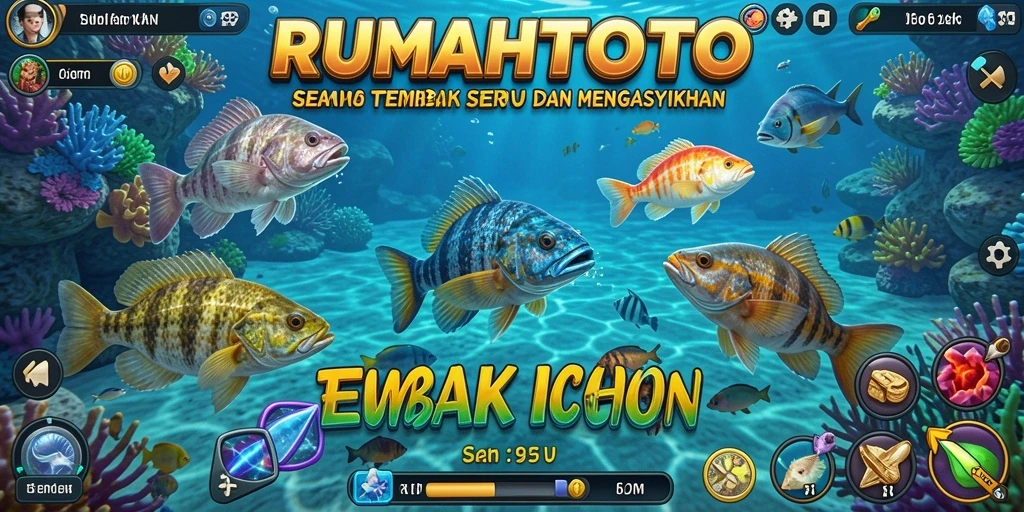 Screenshot gameplay menarik Tembak Ikan di RUMAHTOTO.