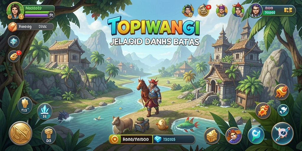 Screenshot gameplay menunjukkan berbagai aktivitas di dunia Open World yang luas.